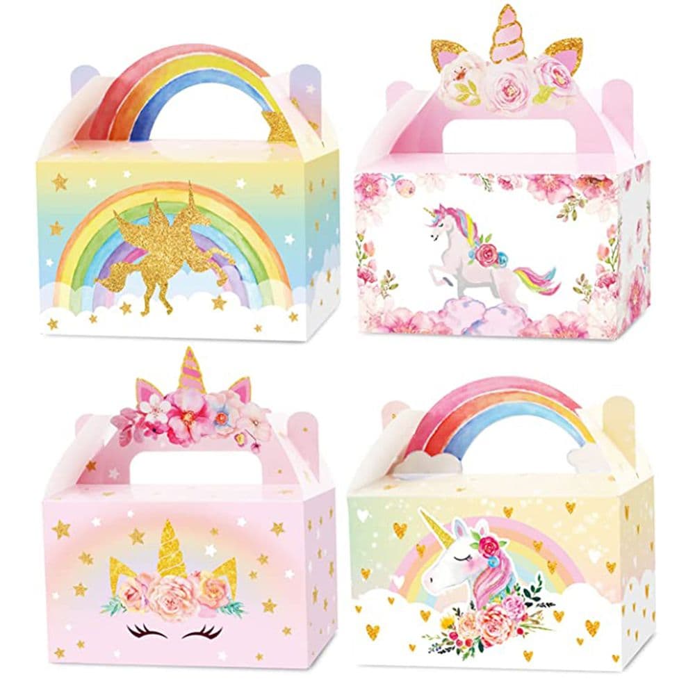 12 Pack Unicorn Party Favor Boxes Unicorn Theme Happy Birthday Treat ...