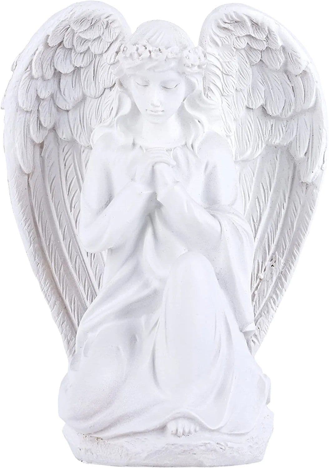Kneeling Praying Angel Statue Guardian Memorial Cherub Sculpture ...