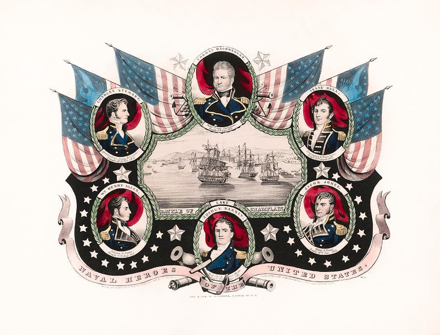 Battle of Lake Champlain - War of 1812 Naval Print Drawing by War Is ...