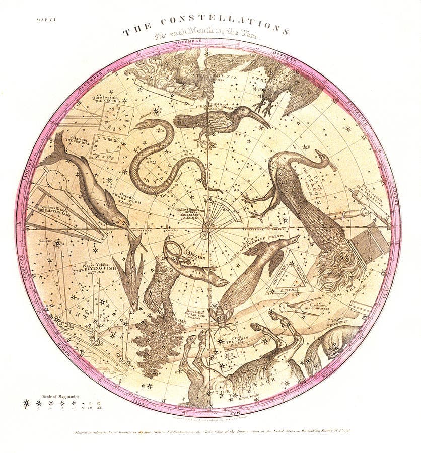 Old Astronomy Map