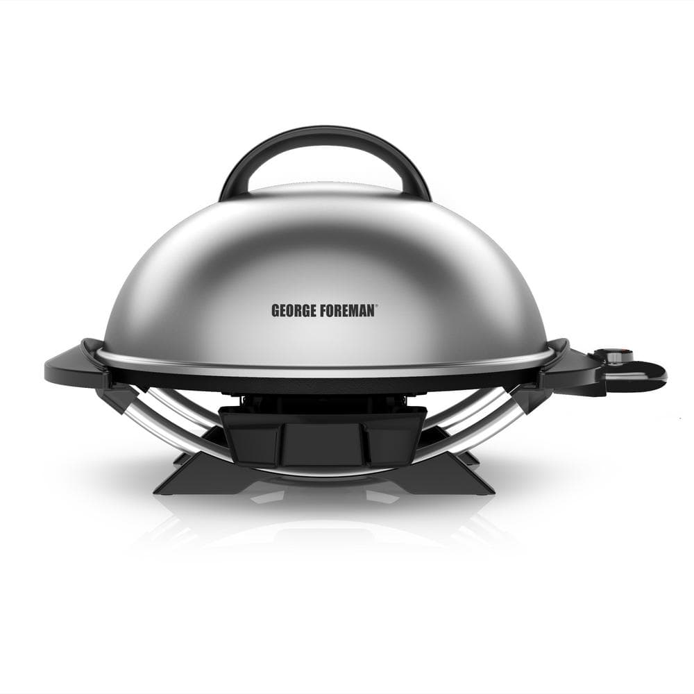 George Foreman Indoor/Outdoor Electric Grill in Platinum-GFO240S - The ...