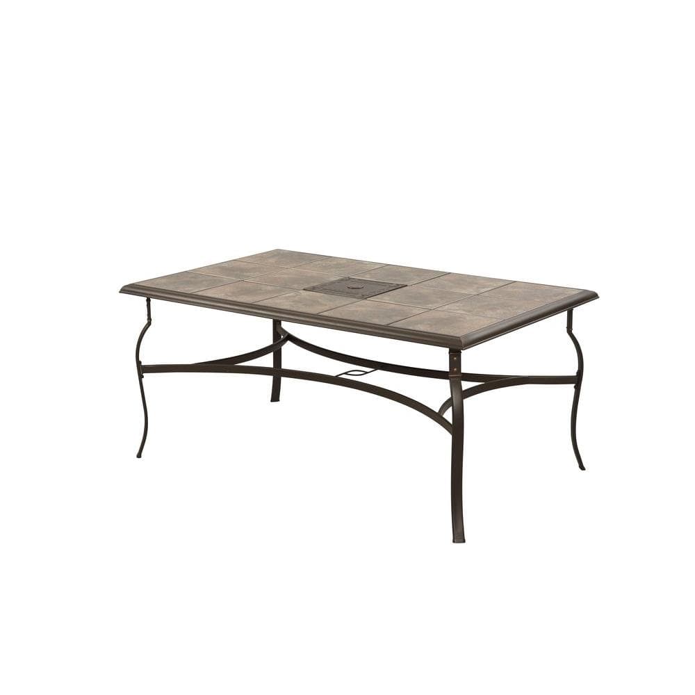 Hampton Bay Belleville Rectangular Patio Dining Table-FTS80635 - The ...