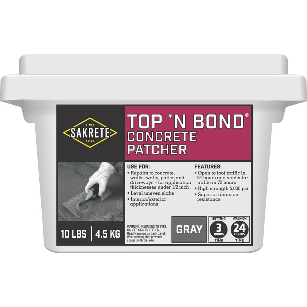 SAKRETE 10 lb. Top'n Bond Concrete Patcher-65455001 - The Home Depot
