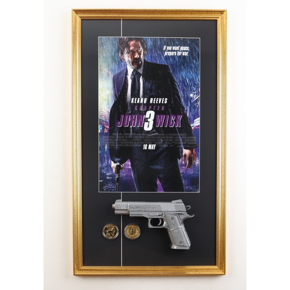 "John Wick: Chapter 3" Custom Framed Movie Poster Display with Prop ...