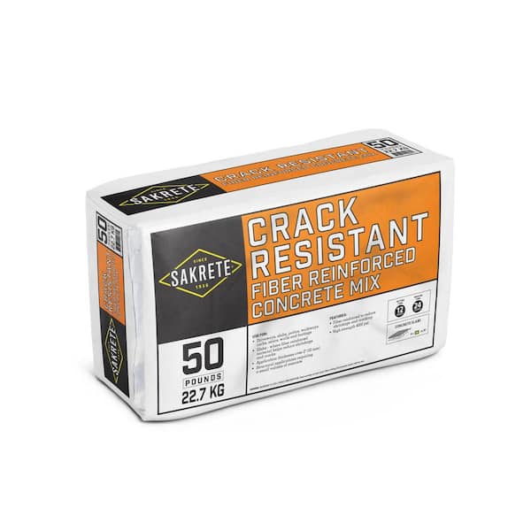 SAKRETE 50 lbs. Crack Resistant Fiber Reinforced Concrete Maximum ...