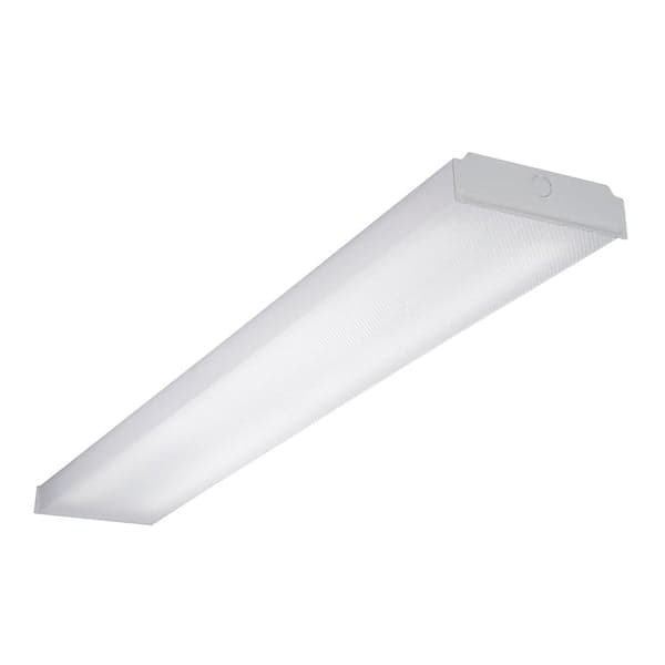 Metalux WNLED 4 ft. 4062 Lumens White Integrated LED Linear Wraparound ...