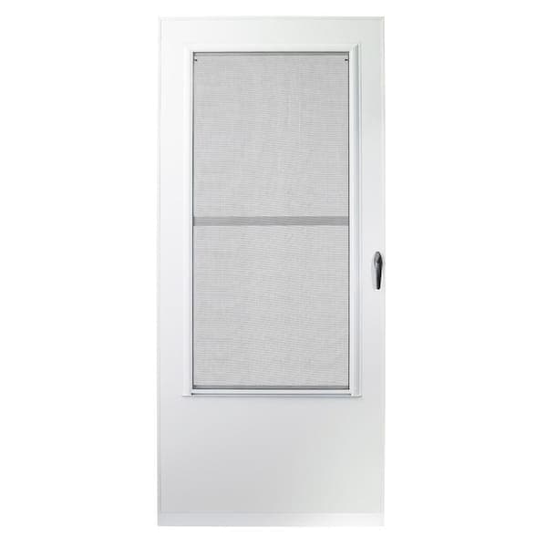 EMCO 200 Series 36 in. x 80 in. White Universal Triple-Track Storm Door ...