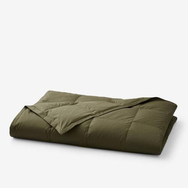 The Company Store Lacrosse LoftAIRE Down Dark Olive Full/Queen Cotton ...