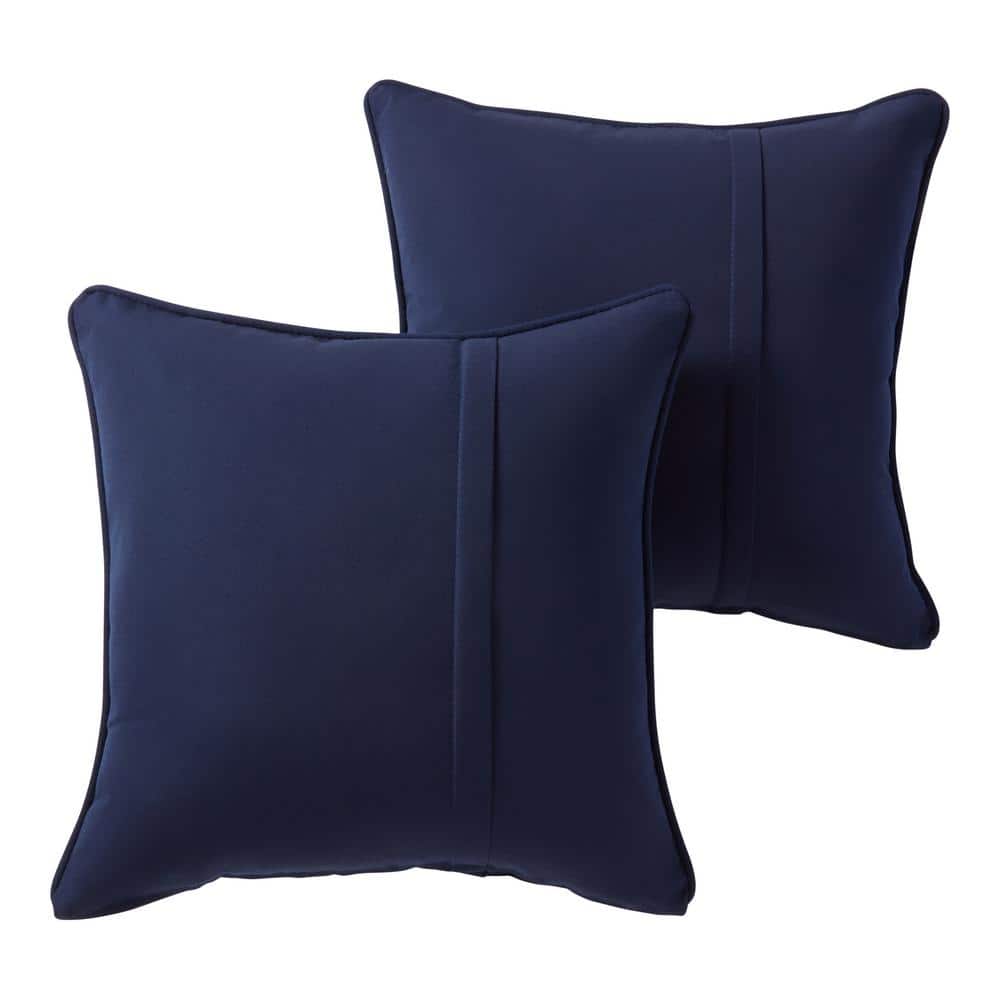 Greendale Home Fashions Sunbrella Canvas Navy Square Outdoor Throw ...