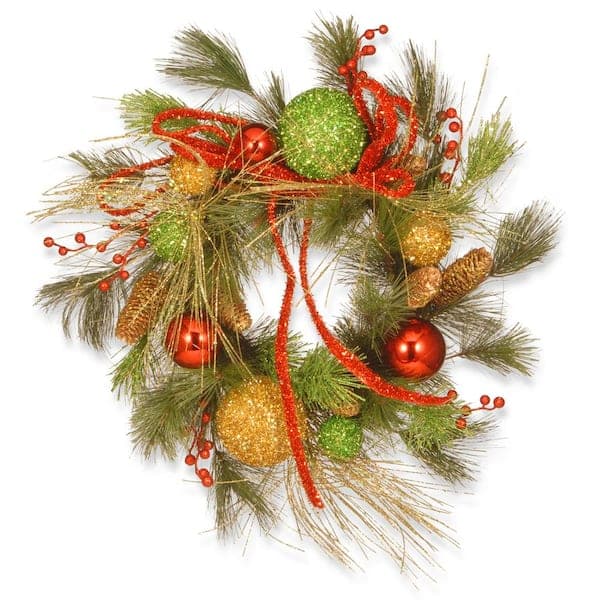 National Tree Company 20 in. Ornament Artificial Wreath RAC-W060372A ...