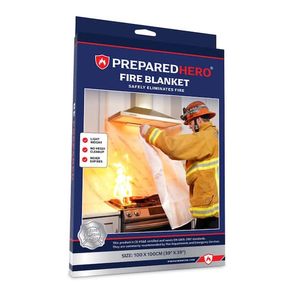 PREPARED HERO Emergency Fire Blanket EB1R - The Home Depot