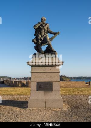 STATUE OF JACQUES CARTIER, FRENCH NAVIGATOR AND EXPLORER WHO DISCOVERED ...