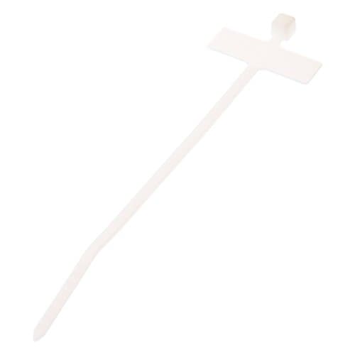 Panduit PLM1M-C Pan-Ty Marker Flag Tie, Nylon 6.6, Wrap Type, Miniature Cross Section, 18lbs Min Tensile Strength, 0.75" Max Bundle Diameter, 0.26 x 0.95" Marker Write On Area, 0.035" Thickness, 0.098" Width, 3.9" Length, Natural (Pack of 100)