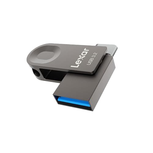 Lexar D40E 64GB Dual Drive USB 3.2 Gen 1 Type-C™ Jump Drive, USB-C Flash Drive Metal Housing Swivel Design Thumb Drive