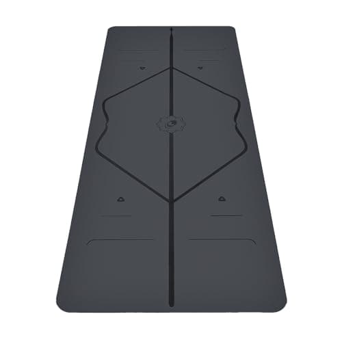 Liforme Original Yoga Mat – Free Yoga Bag Included - Patented Alignment System, Warrior-like Grip, Non-slip, Eco-friendly and Biodegradable, sweat-resistant, 4.2mm thick mat for comfort - Blue