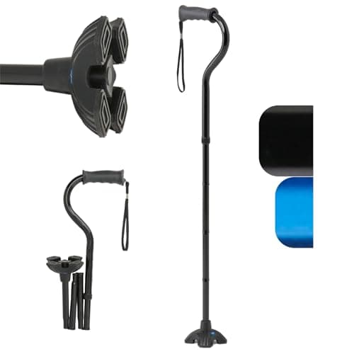 Medline Aluminum Offset Walking Cane is Portable and Lightweight ...