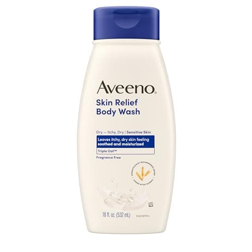 Aveeno Skin Relief Body Wash with a Gentle Coconut Scent & Soothing Triple Oat Formula, Cleanser for Sensitive Skin Leaves Itchy, Dry Skin Soothed & Feeling Moisturized, Sulfate-Free, 532 mL