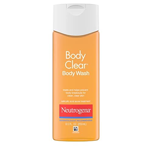 Neutrogena Body Clear Acne Body Wash with Salicylic Acid - Pimple Care Product, Acne Treament, Pore Cleaner, Help Treat Breakouts on Back, Chest & Shoulders, Non-Comedogenic- 250 mL