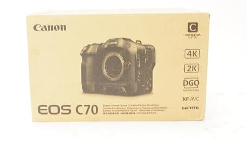 Canon EOS C70 RF Mount 4K 35MM DGO Sensor Cinema Camera Body with ND Filters, Direct Touch Rotatable LCD Screen, and Dual Pixel CMOS Autofocus