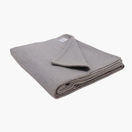Yogikuti Cotton Yoga Blanket Grey, Blanket for Restorative Yoga, Handwoven Yoga balnket, Iyengar Blanket, Iyengar Yoga Props, Yoga Accessories