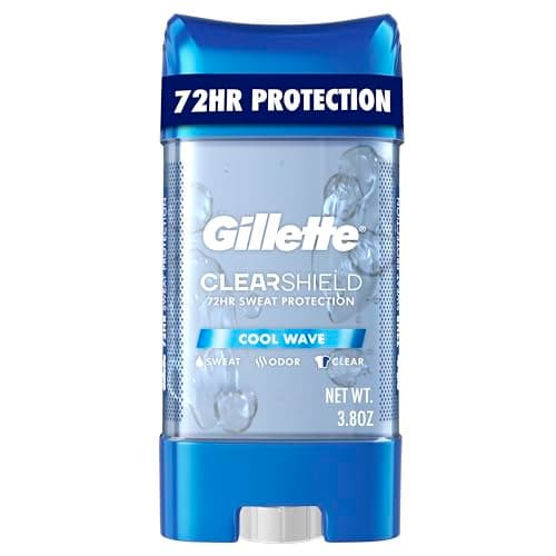 Gillette Clear Gel Antiperspirant and Deodorant for Men Cool Wave, 108g (Pack of 2)