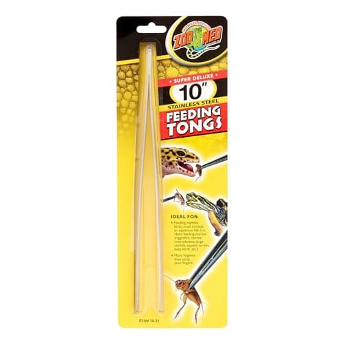 Zoo Med Stainless Steel Reptile Feeding Tongs - 10 Inch (25cm)