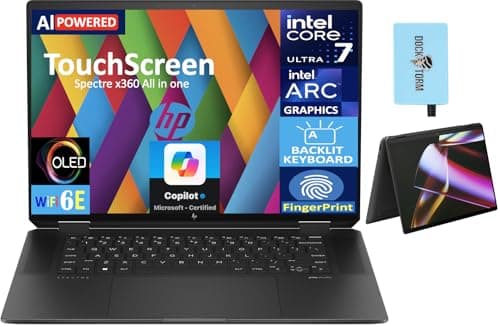 HP Spectre x360 16 inch Laptop, 3K+ Touchscreen, Intel Core i7-11390H, 16 GB RAM, 512 GB SSD, Intel Iris Xe Graphics, Windows 11 Home, 16-f0010ca (2022)
