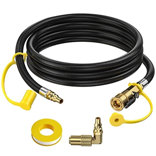 Flame King 1/4" RV Propane Quick Connect Adapter for Propane Hose ...