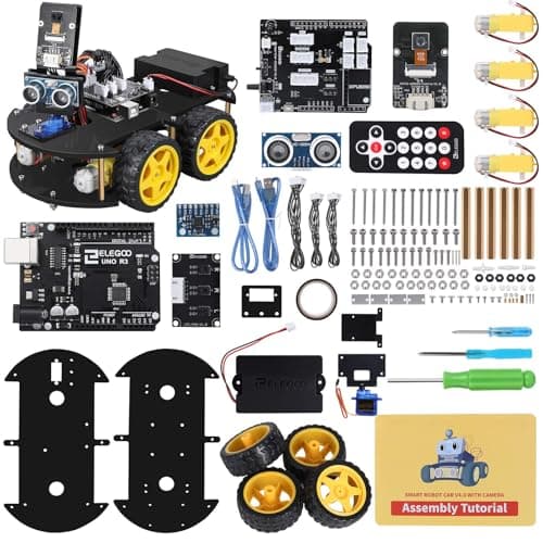 ELEGOO UNO R3 Project Smart Robot Car Kit V 4.0 (with Camera) Arduino ...
