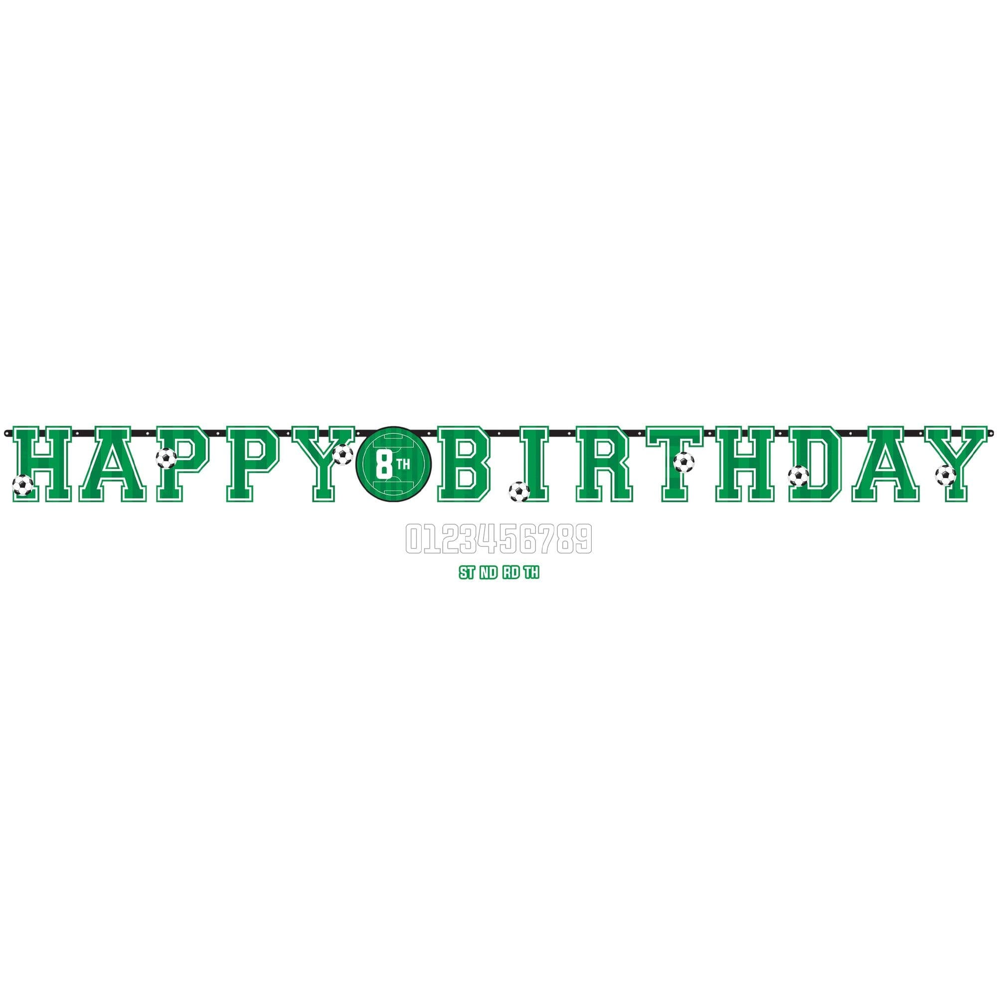 Jumbo Reusable Soccer Paper Letter Banner with Numbers, for Birthday ...