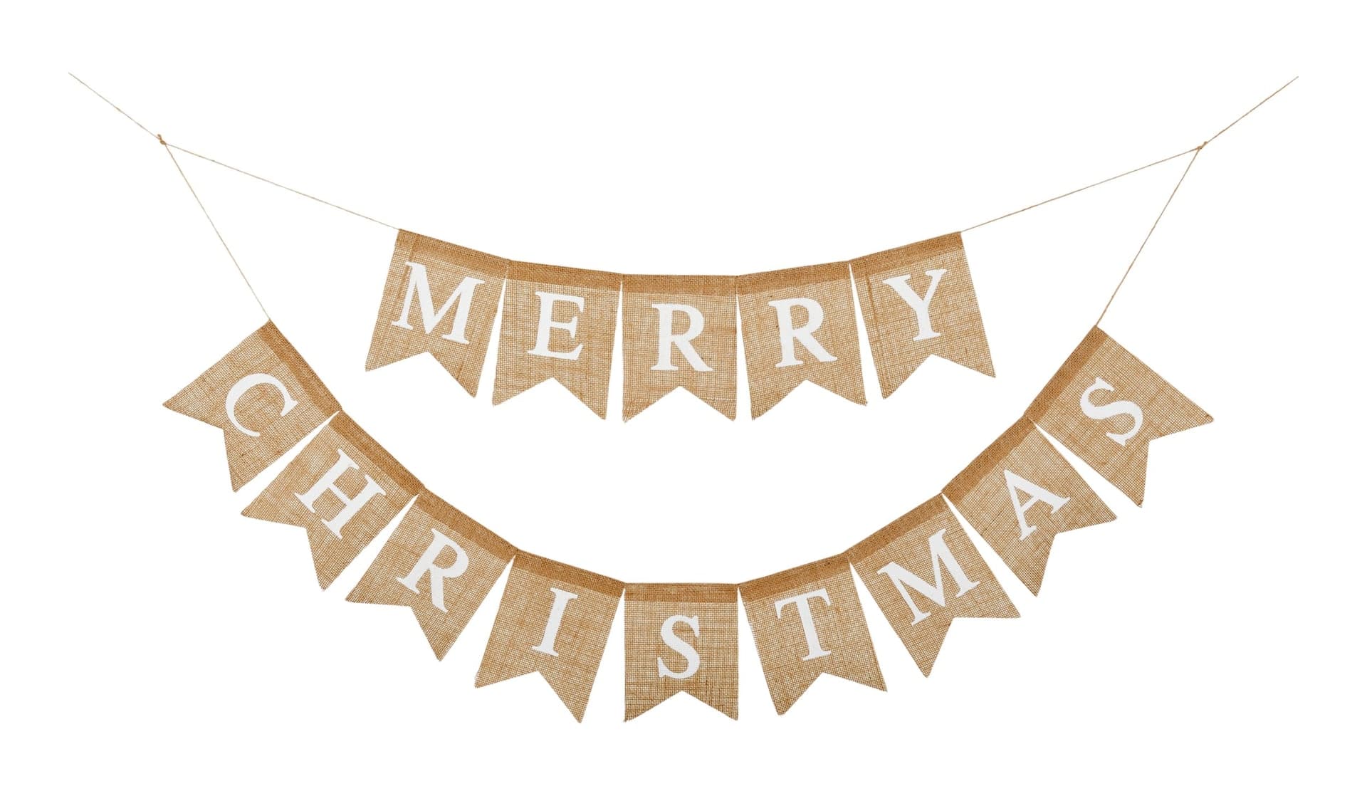 CANVAS Red Collection Decoration Merry Christmas Burlap Garland, 6-ft ...