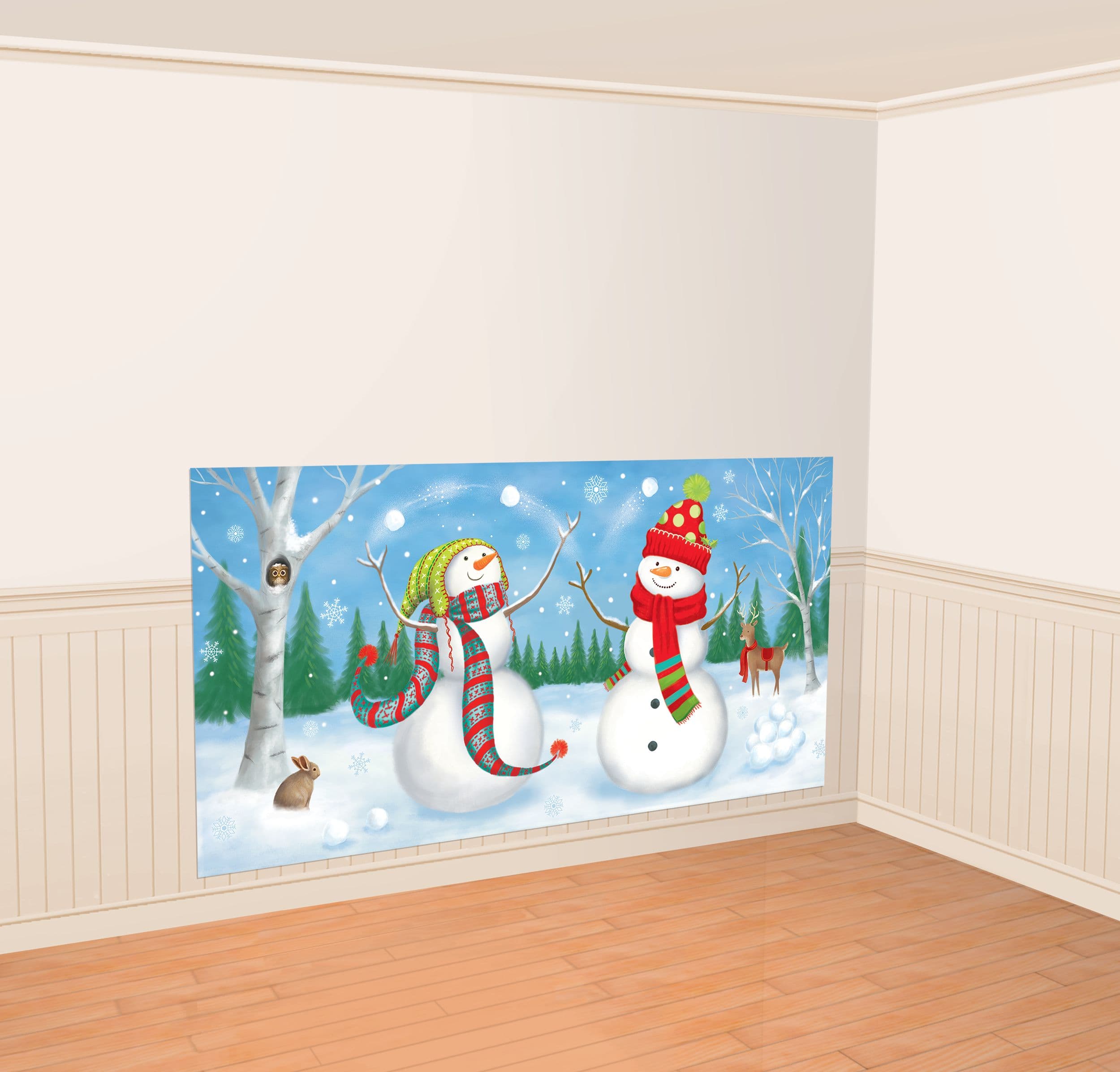 Whimsical Snowmen Plastic Scene Setter | Party City