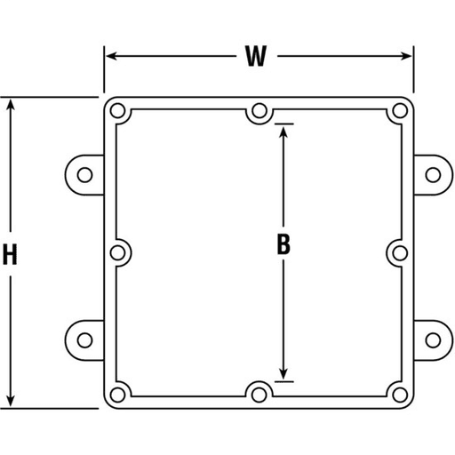 Carlon E987N 4" x 4" x 4" Non-Metallic Junction Box, NEMA-6P ...