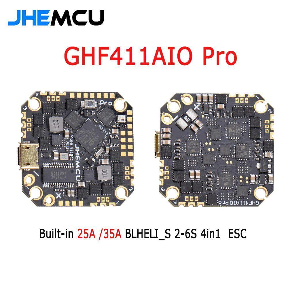 JHEMCU GHF411AIO Pro 35A Flight Controller 2-6S 4in1 Brushless ESC for ...