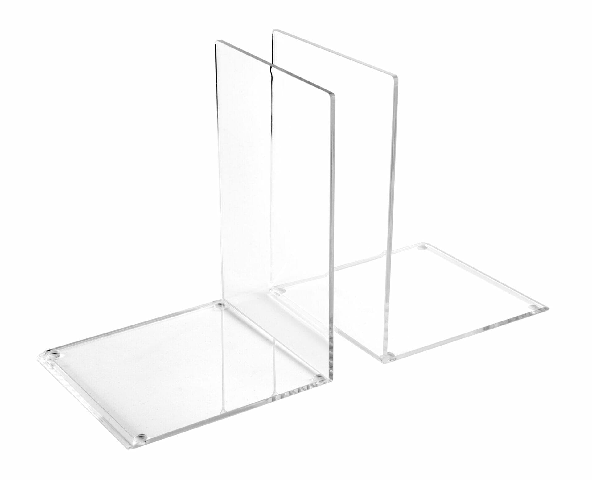 Acrylic Bookends - OSCO Clear Acrylic Bookends, Large (Pack of Two)