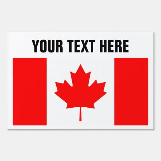 Canadian flag of États-Unis custom yard signs | Zazzle.com