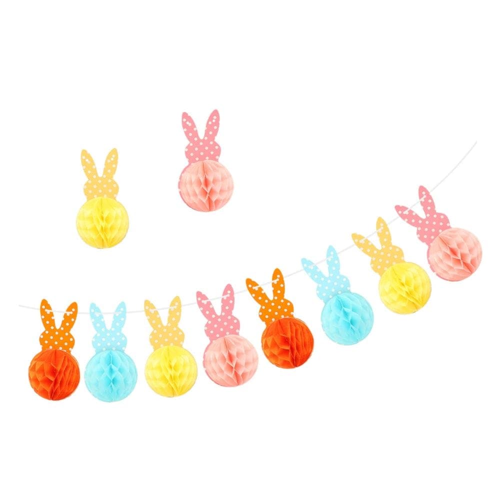 Rabbit of Year Photo Garland Banners Easter Honeycomb Bunting Garland ...