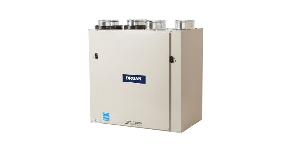 Broan HRV160TE 157 CFM Heat Recovery Ventilator with Top Ports ...