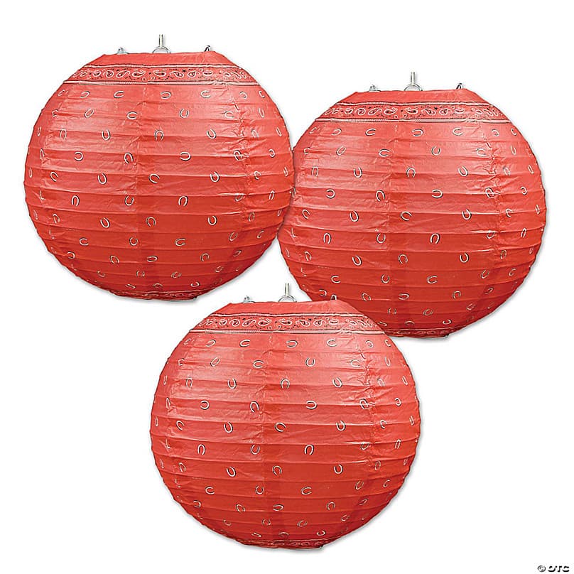 Beistle - Bandana Paper Lanterns - 6 Pack | Oriental Trading