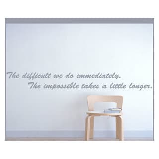 The difficult Vinyl Wall Decal businessquotes25, 42 in. - Contemporary ...