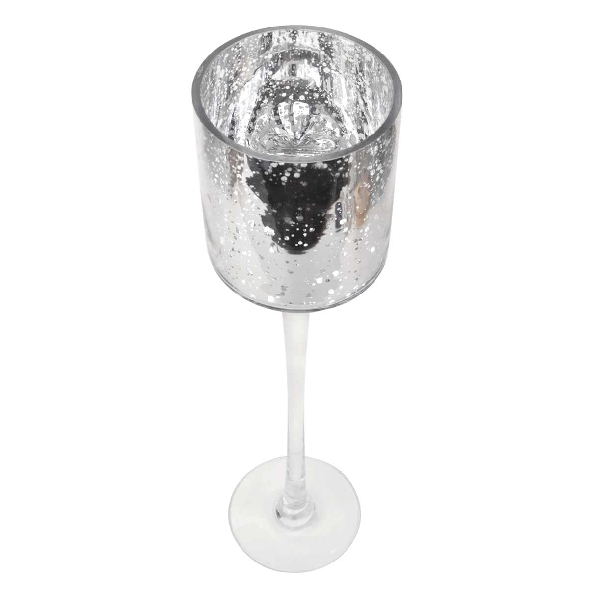 Mercury Glass Votive Holder, 15.7"