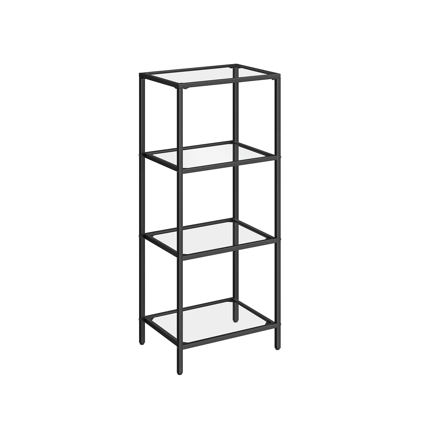 4-Tier Tempered Glass Bookcase | VASAGLE