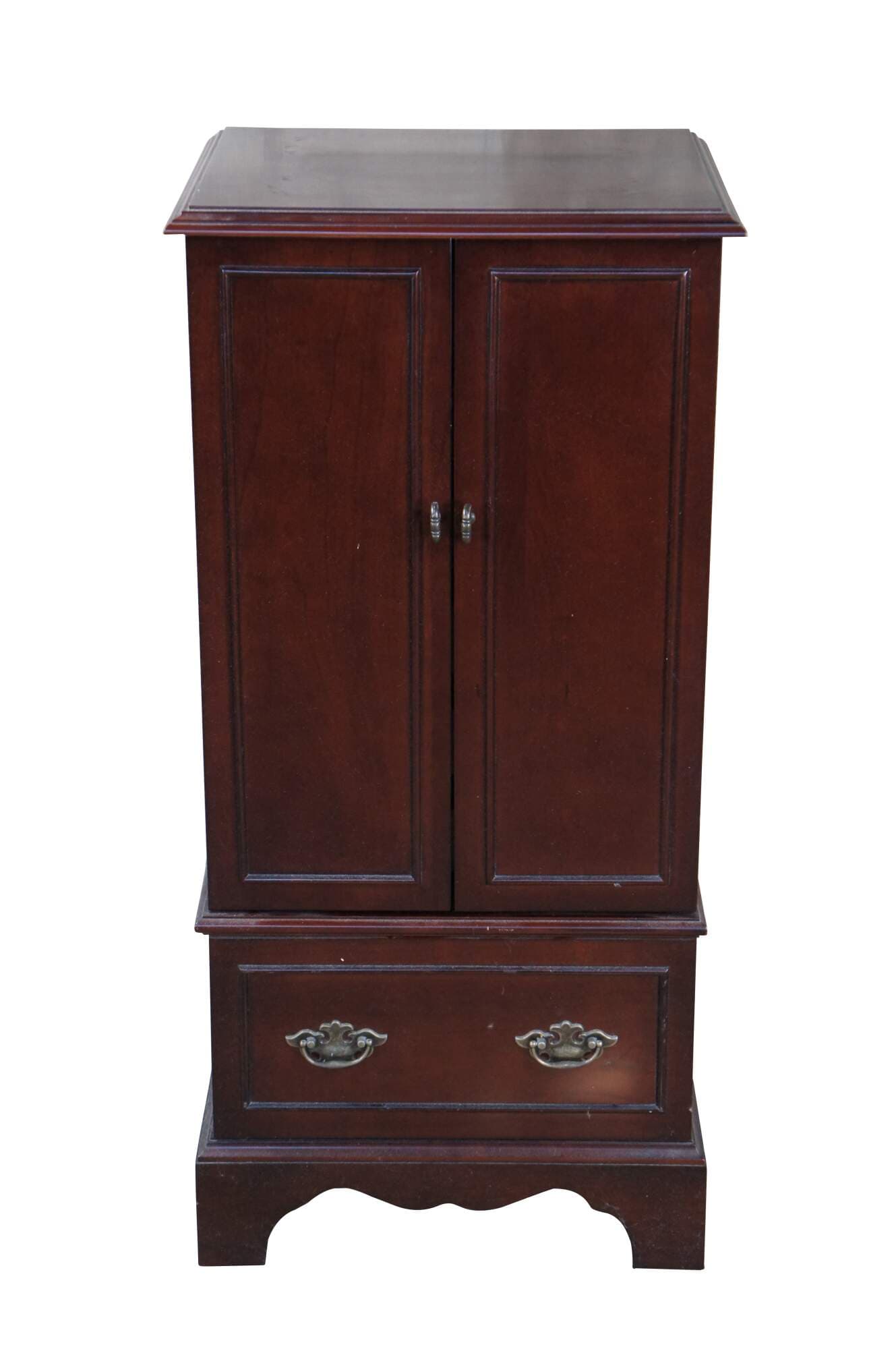 Bombay 1992 Mahogany Jewelry Armoire Cabinet 7 Drawer Chest Organizer 38"