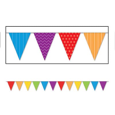 Buy Dots and Stripes Pennant Banner - Cappel's Costumes and Party Supplies
