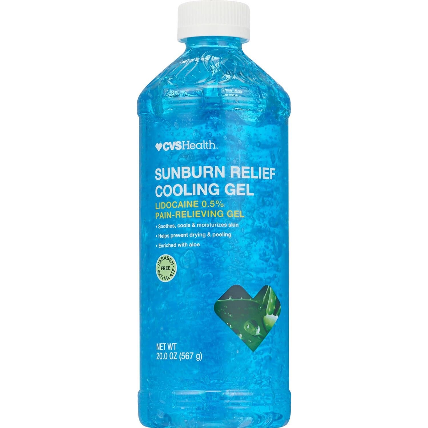 CVS Health Aftersun Cooling Gel With Lidocaine Aloe Vera Value Size ...