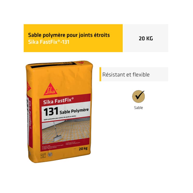 Sable polymère pour remplissage de joints de pavés et dalles SIKA ...