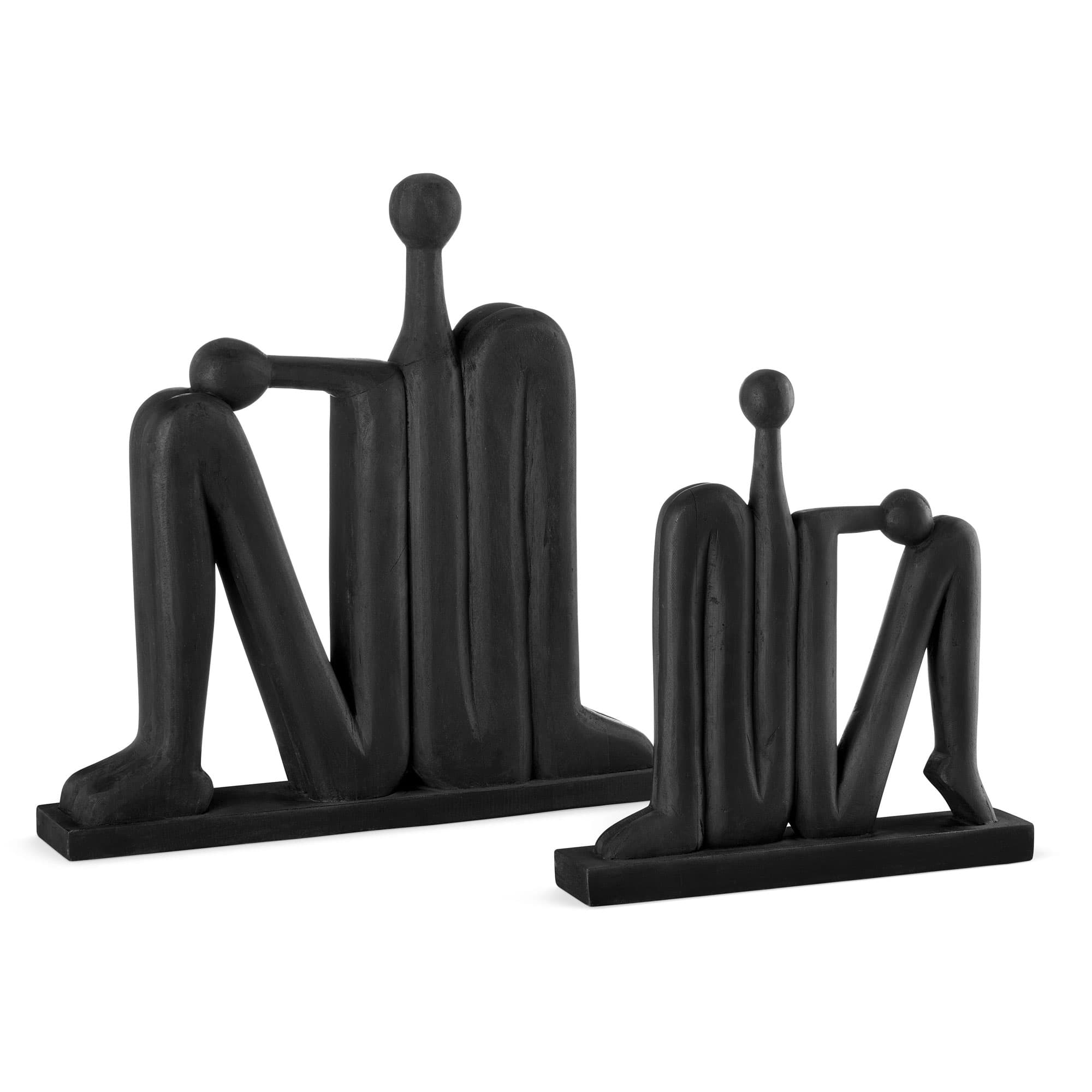 Abstract Figure Sculpture Set of 2 by Currey and Company | 1200-0758-CC ...