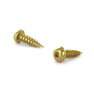 Yellow Zinc-Plated Wood Screw, Pan Head, Square Drive, Regular Thread ...
