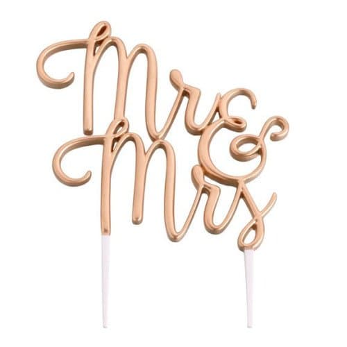 Gold Mr & Mrs Cake Topper