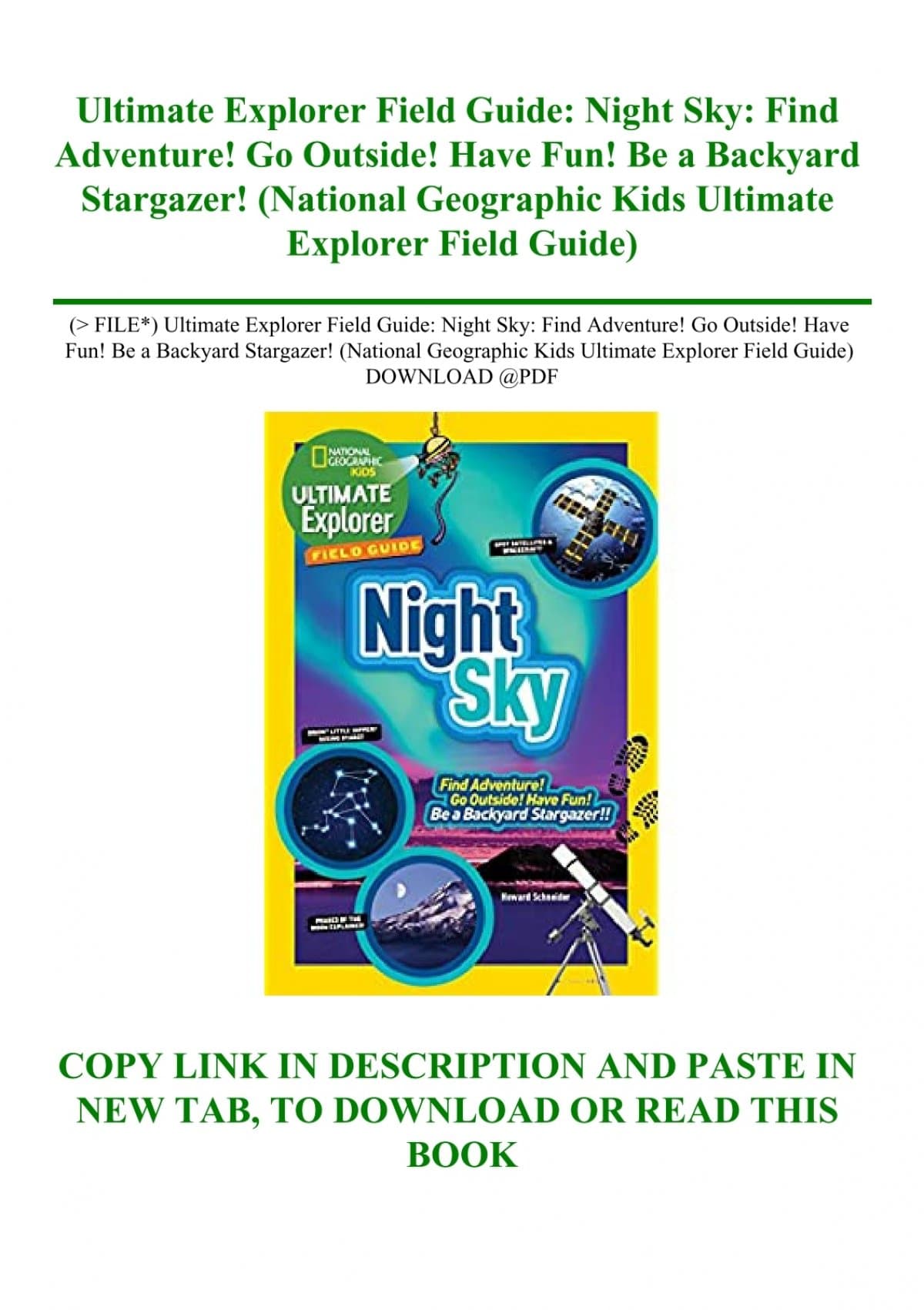 National Geographic Ultimate Explorer Field Guide and Scavenger Hunt Kit